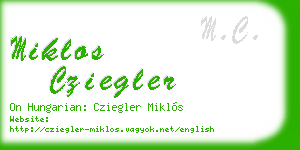 miklos cziegler business card